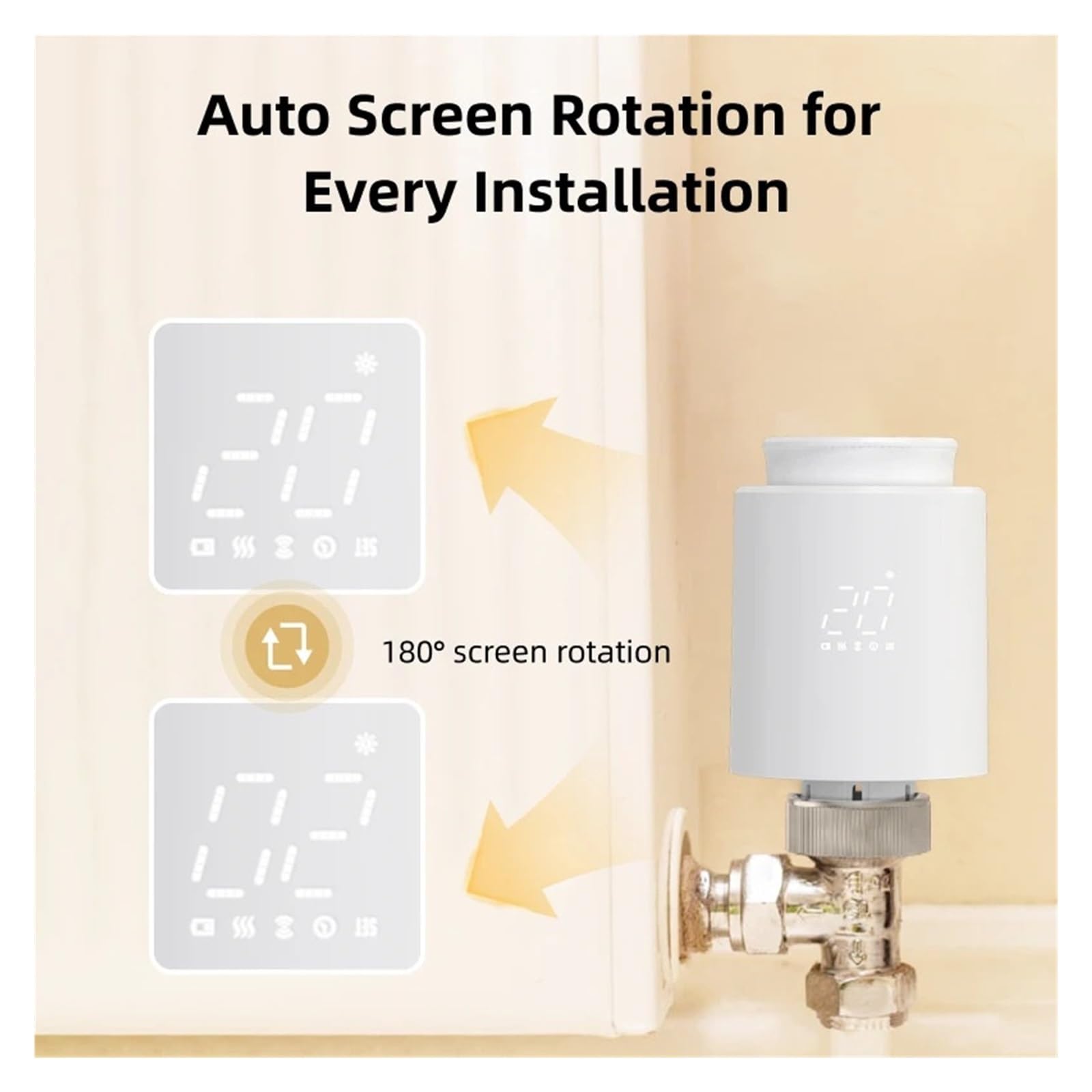 Zawór Termostatyczny TRV WiFi Smart Radiator Siłownik Regulator Temperatury Głos OszczęDza Energię I Koszty Ogrzewania(WiFi-5PCS)