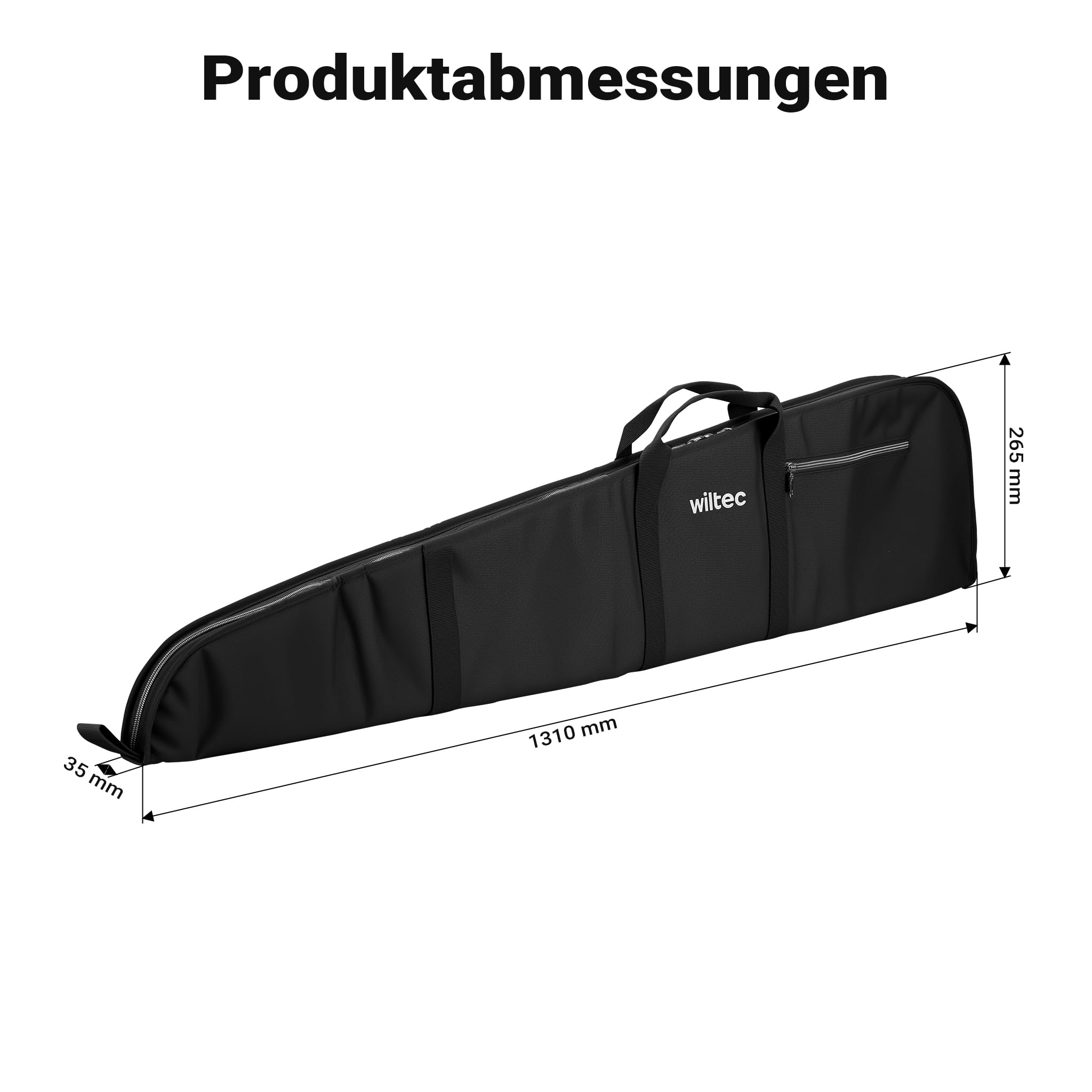 Wiltec Wasserabweisende Gewehrtasche mit Polsterung, Gewehrfutteral mit Reißverschluss, Waffentasche mit robustem Außenmaterial