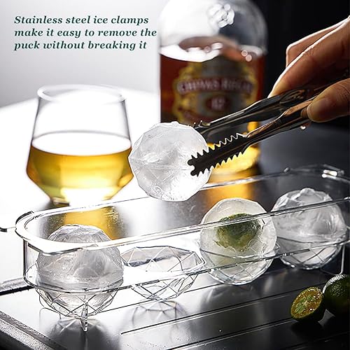 Miniatura 2 de Kenond Molde para hacer bolas de hielo, molde redondo grande para cubitos de hielo de 2 pulgadas para whisky, cócteles y bourbon, paquete de 3