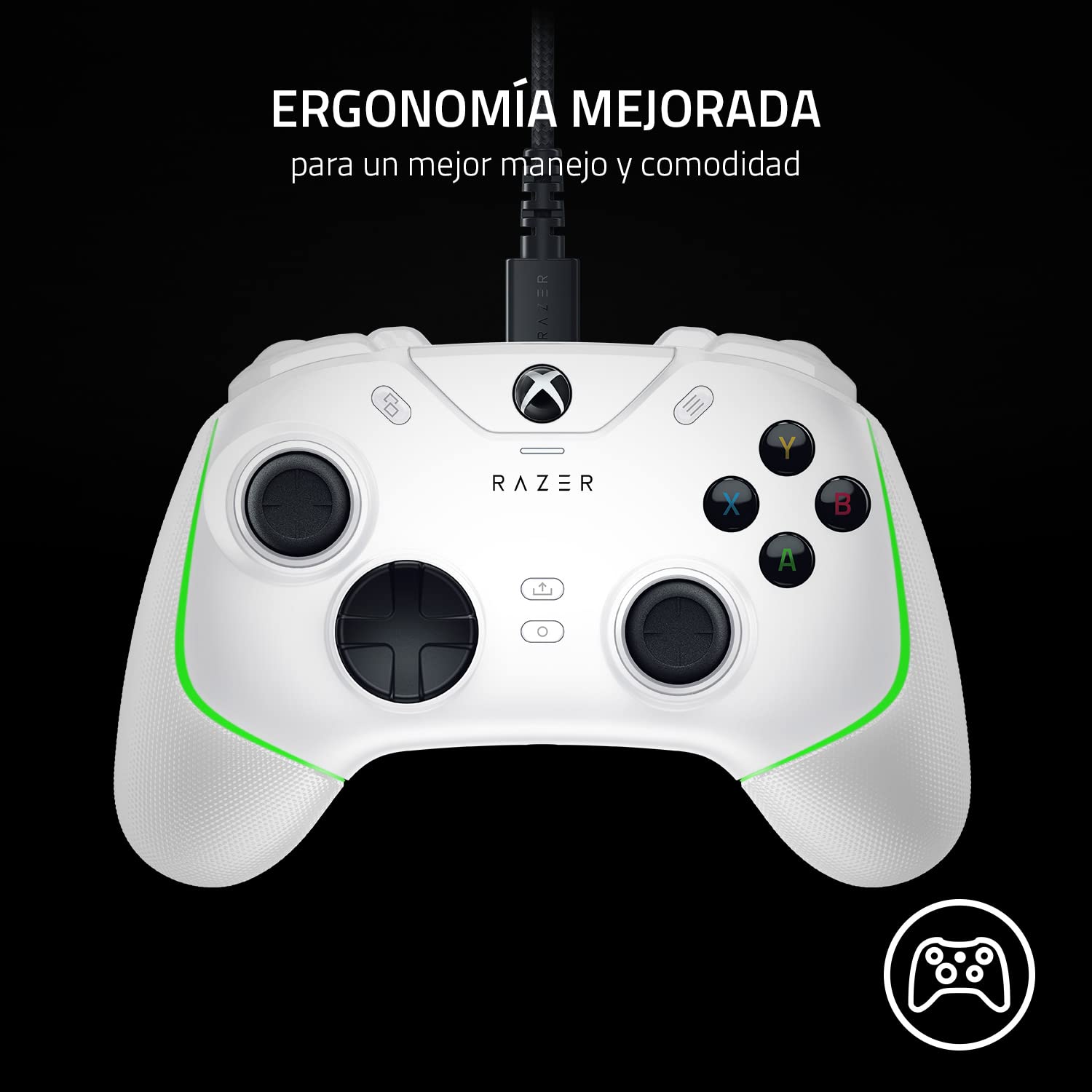 Razer Wolverine V2 Chroma - Mando Xbox Series X|S Totalmente Personalizable con iluminación RGB (6 Botones multifunción, Tapones de Stick Intercambiables, Modo Hair Trigger) Mercury