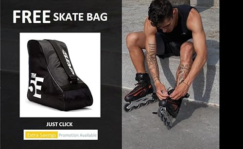 Panther Xt Roller Blade Inline Skates For Men With Ankle Support, Adjustable Strap, 82Mm Wheels And Soft Boot Fit For Skating, Roller Derby, Street Hockey (8.0-Black/Gray) #TOP1