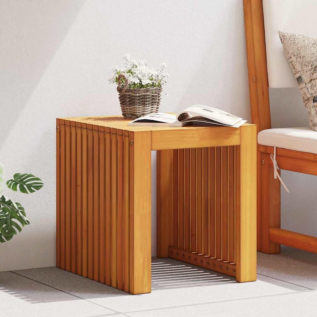 vidaXL Tavolo laterale Olio Naturale 43 x 36 x 40 cm | Costruzione robusta per un uso duraturo, Legno massello di teak di alta qualità per resistere bene,
