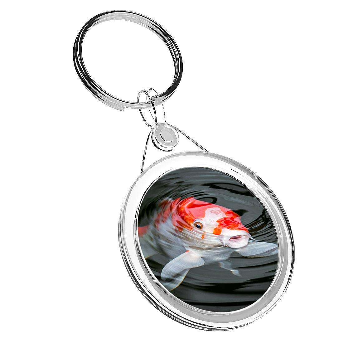 Destination Vinyl Keyrings Unisex Multi 1 X Pretty Chinese Koi Carp Fish - Keyring Ir02 Mum Dad Birthday #16427