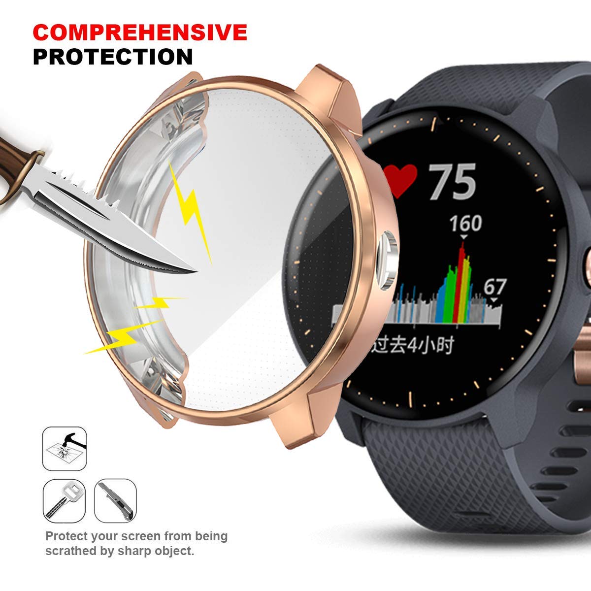 Schutzhülle Case Für Garmin Vivoactive 3 – Ultradünne TPU Hülle, Stoßfest & Bunt