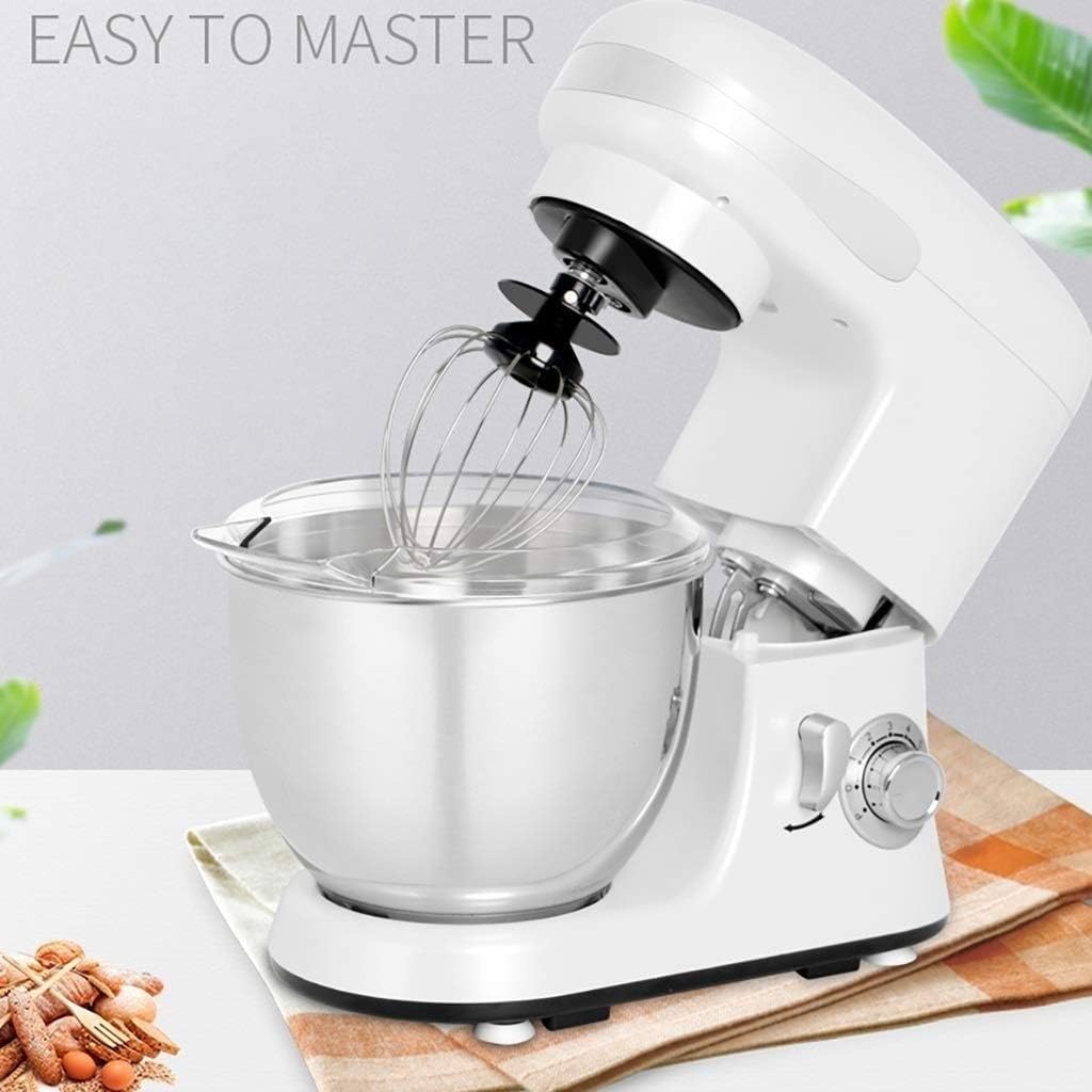 Electric Stand Mixer Tilt-Head Kitchen Food Mixing Machine Spout Stainless Steel Bowl Low Noisy Dough Hook Egg Whisk Beater for Cake Bread and Pizza