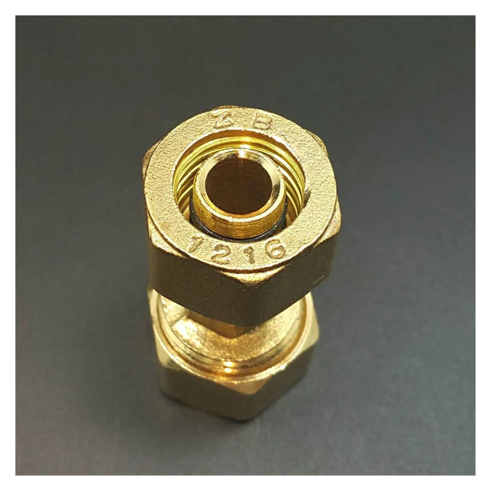 Brass Compression Straight Pex 1216/1418/1620/2025/2632 Pipe Fitting Aluminum Fittings for Floor Heating(1418 Equal)