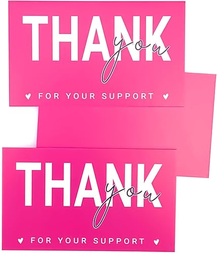 Miniatura 5 de RXBC2011 Gracias por su tarjeta de apoyo Tarjetas de agradecimiento al cliente Paquete de felicitación Inserto para negocios en línea paquete de 100