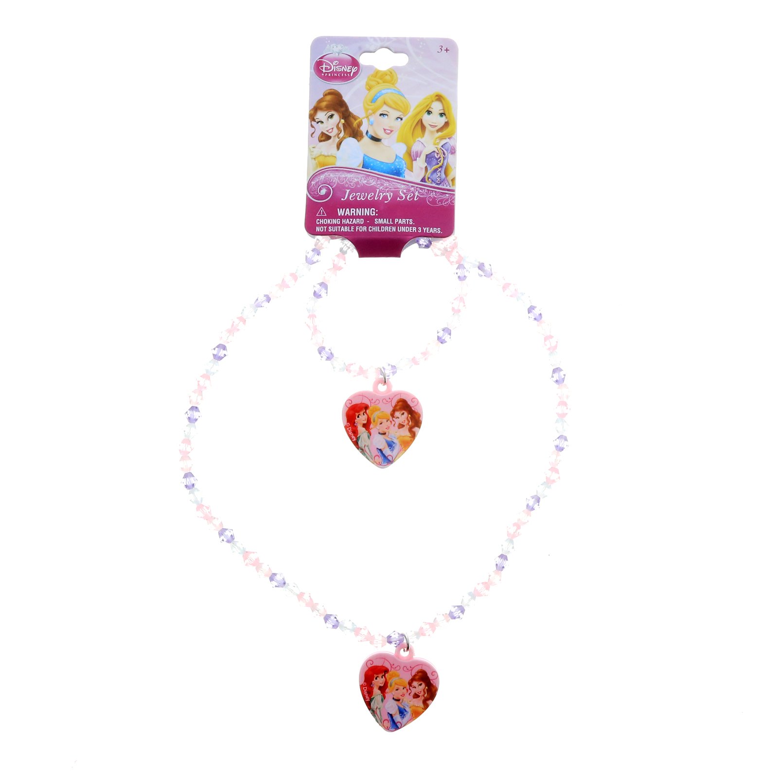 Disney Princess Necklace & Bracelet Set 2 Styles