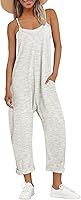 AUTOMET Women's Sleeveless Jumpsuit Romper - Casual Summer Baggy Overalls with Pockets, Comfy Beach Vacation Outfits 2026