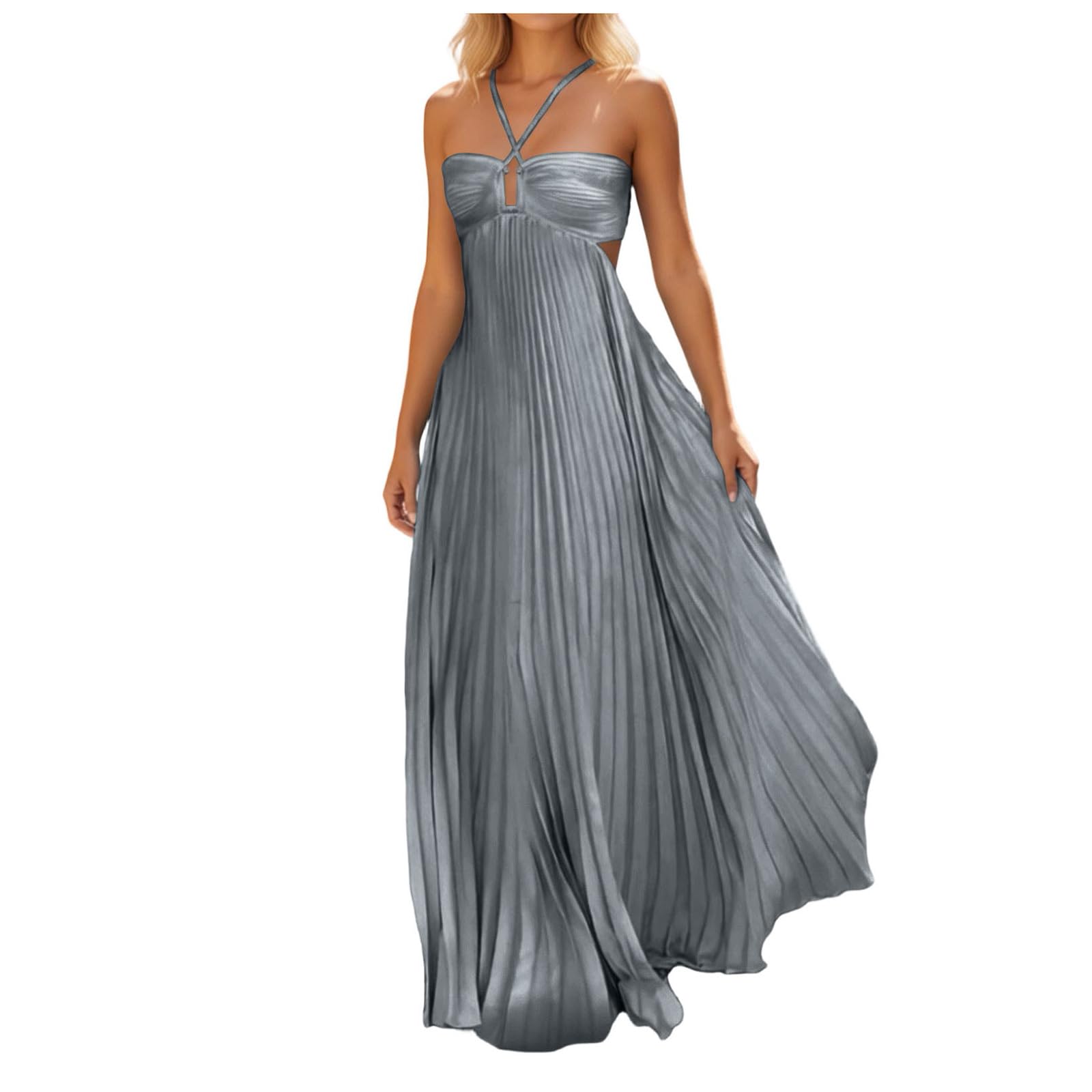 Abiti estivi da donna UK incrociato frontale plissettato elastico aderente paillettes cocktail party abiti estivi da donna
