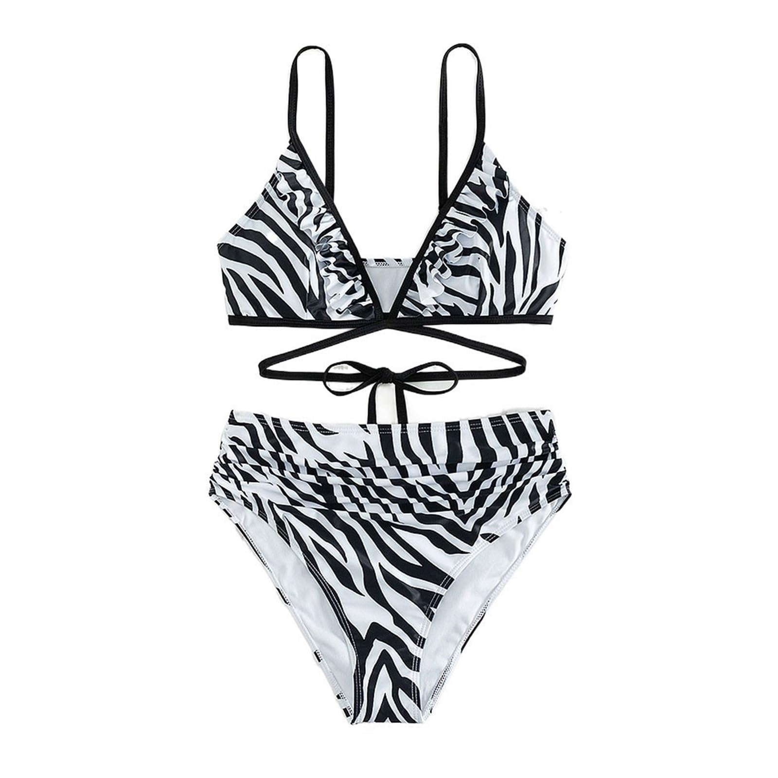 YOLNEYWomen's Bathing Suits， Bikini Swimwear Women Swimsuit Print Floral Push Up Bikinis Set Bathing Suit Two Piece Summer Beach Wear (Size : XL)