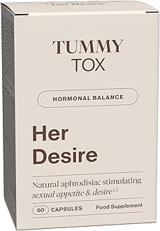 Her Desire Capsules with Liboost, Maca, Ashwagandha, Ginseng, Zinc, Biotin, Vitamin D, Vitamin B6, and Vitamin B12, by Tummy Tox