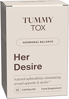 Her Desire - un integratore libido femminile naturale con Liboost, Maca, Ashwagandha, Ginseng, Zinco, Biotina, Vitamina D, Vitamina B6 e vitamina B12, Tummy Tox