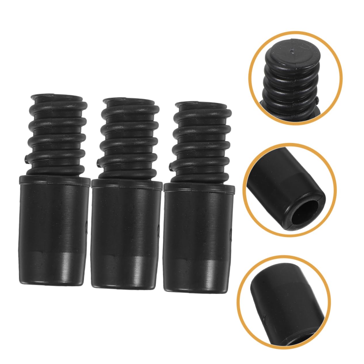 3 Supports Manche à Balai EXHUMKY - Embouts Métal - Pour Rallonge Perche - Diamètre 2.5cm