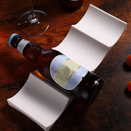 Miniatura 9 de DOITOOL Botella de agua de metal, 4 piezas, estante de plástico moderno para botellas de vino, soporte para botellas de vino, soporte para