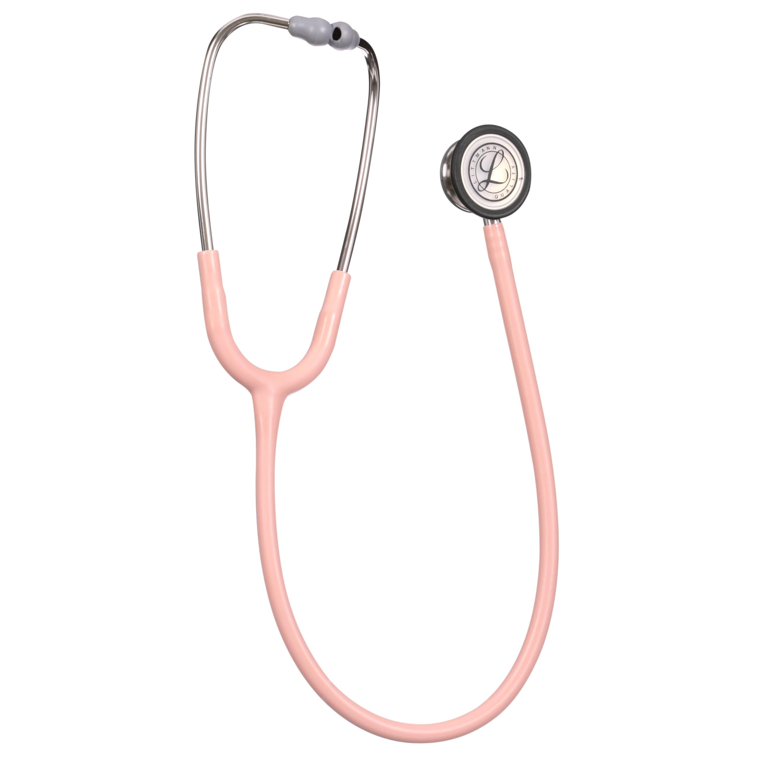 3M Littmann Fonendoscopio para monitorización Classic III, campana de acabado en acero inoxidable, tubo champán rosado, 5910C