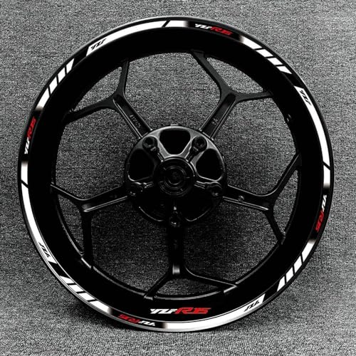 ホイールリムデカール バイクホイールフンステッカー 17 インチインナーとアウターリムデカール反射防水ストライプテープアクセサリーに適合するヤマハ YZF R15 ホイールステッカー (サイズ : 4)