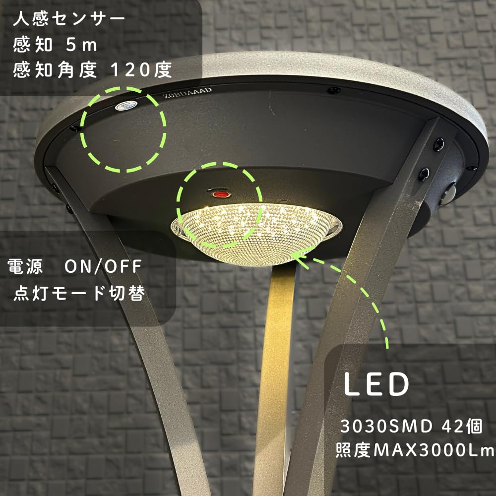 Amazon.co.jp : GSL31-18W-3000L (hana) ＋BT※ブラック単管（ポール）2