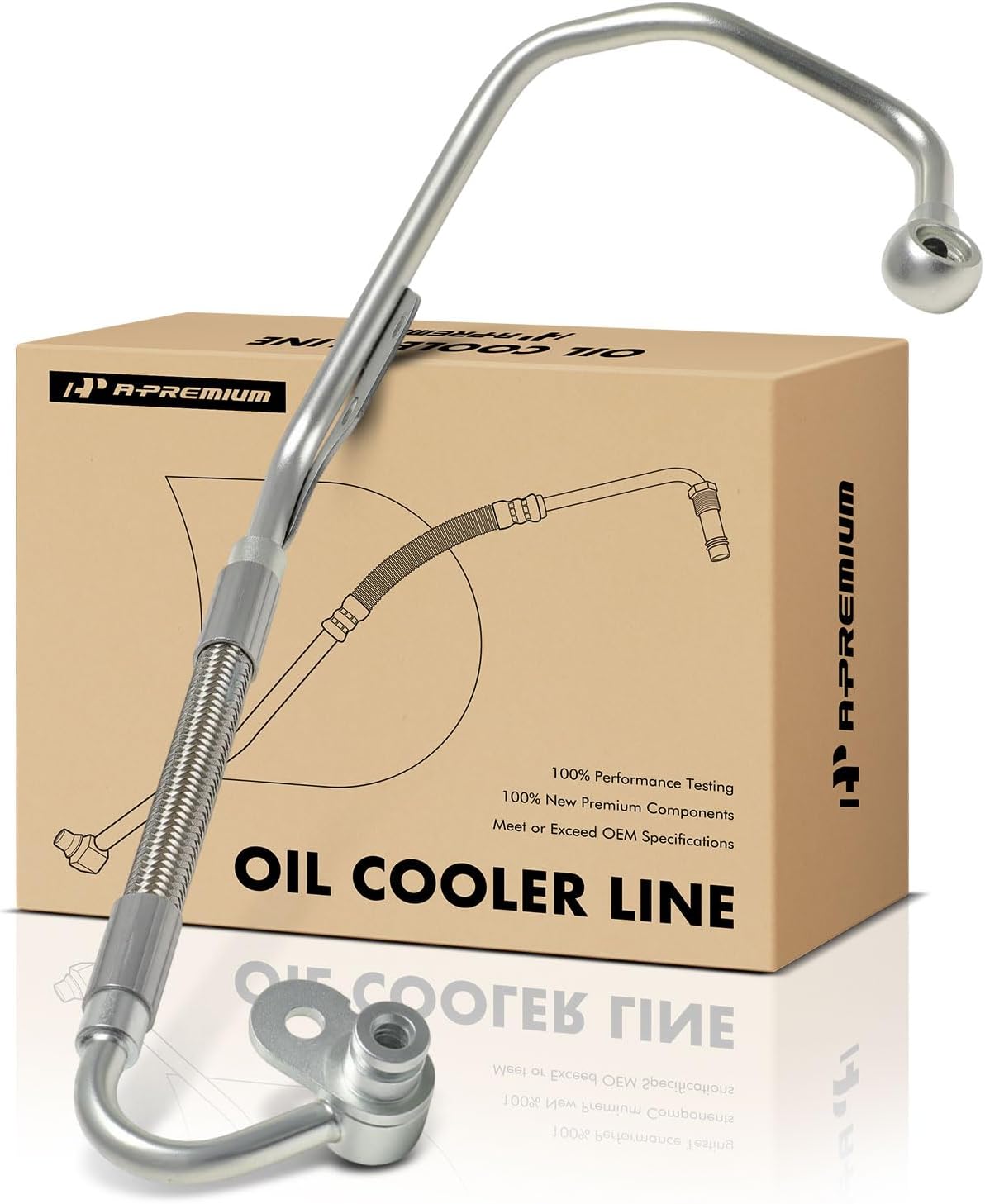 A-Premium Supply Turbocharger Oil Supply Line Compatible with Audi A4 2009-2015, A5 2010-2014, A6 2012-2014, A4 allroad 2013, A4 Quattro 2009-2015, A5 Quattro 2010-2017, 2.0L