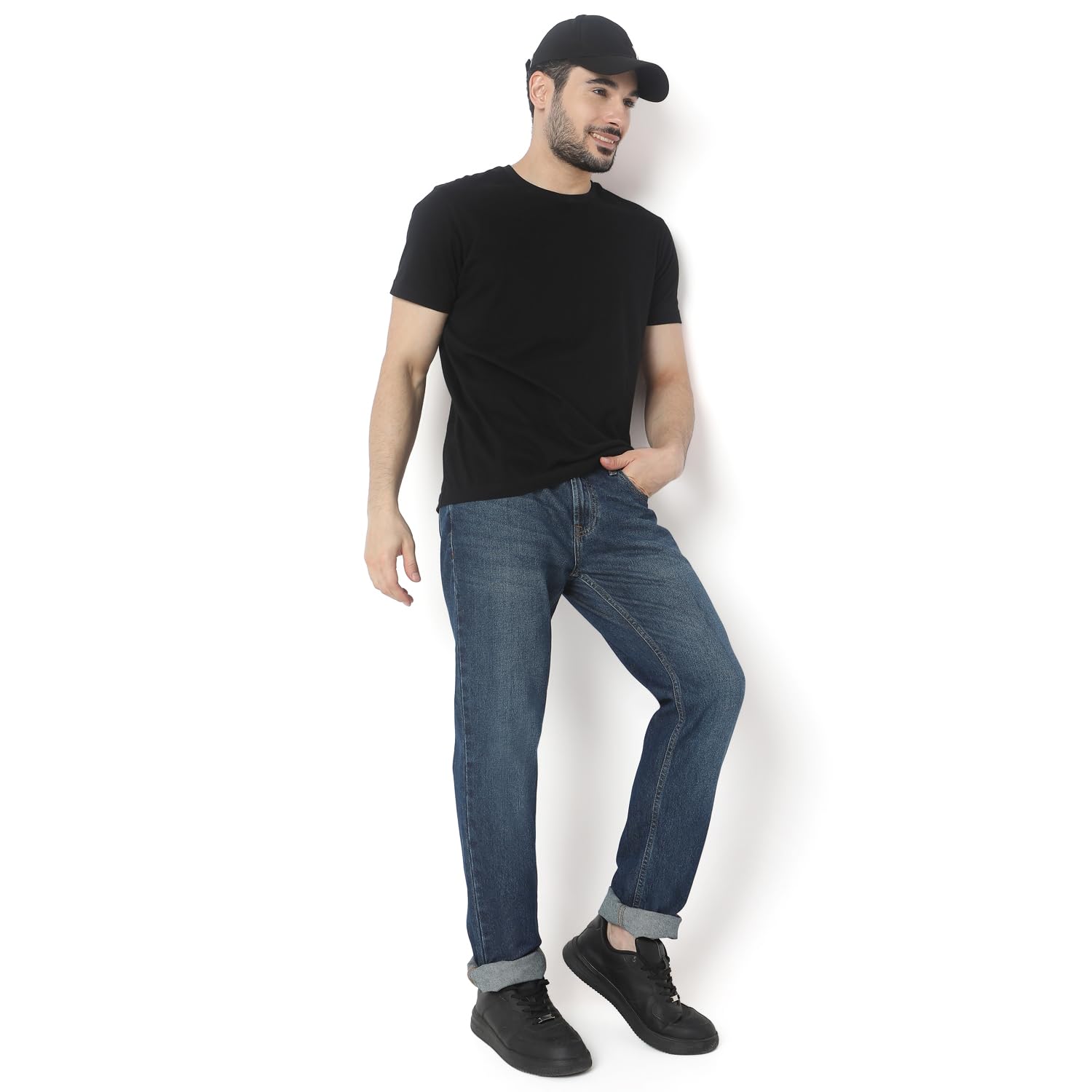 spykar Men's Mid Rise Regular Jeans-picture-29