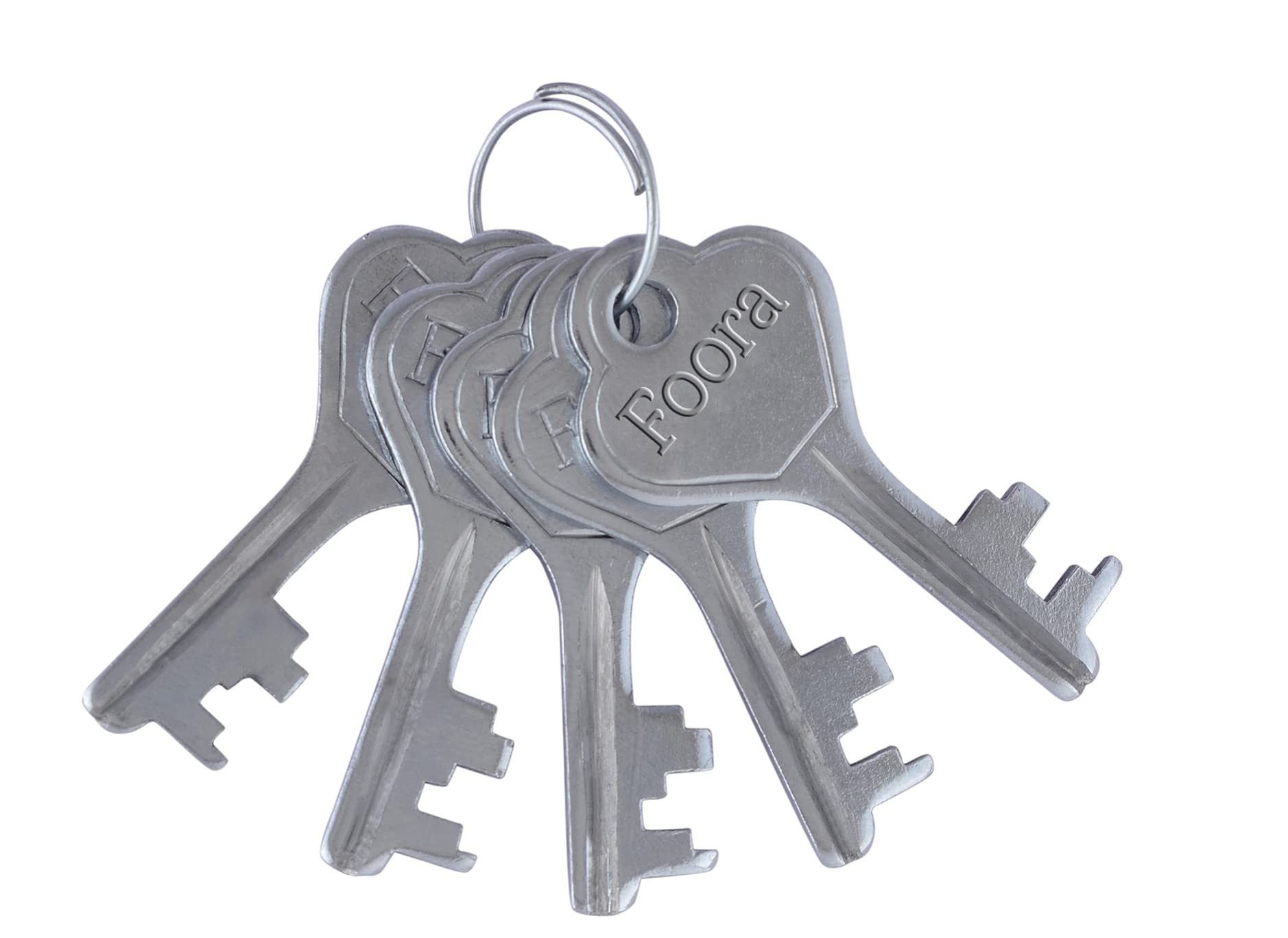 Foora Lock and Key Round 65 with 5 Keys, Steel Round 65mm Padlock Pack of 4 — Amazon image 2