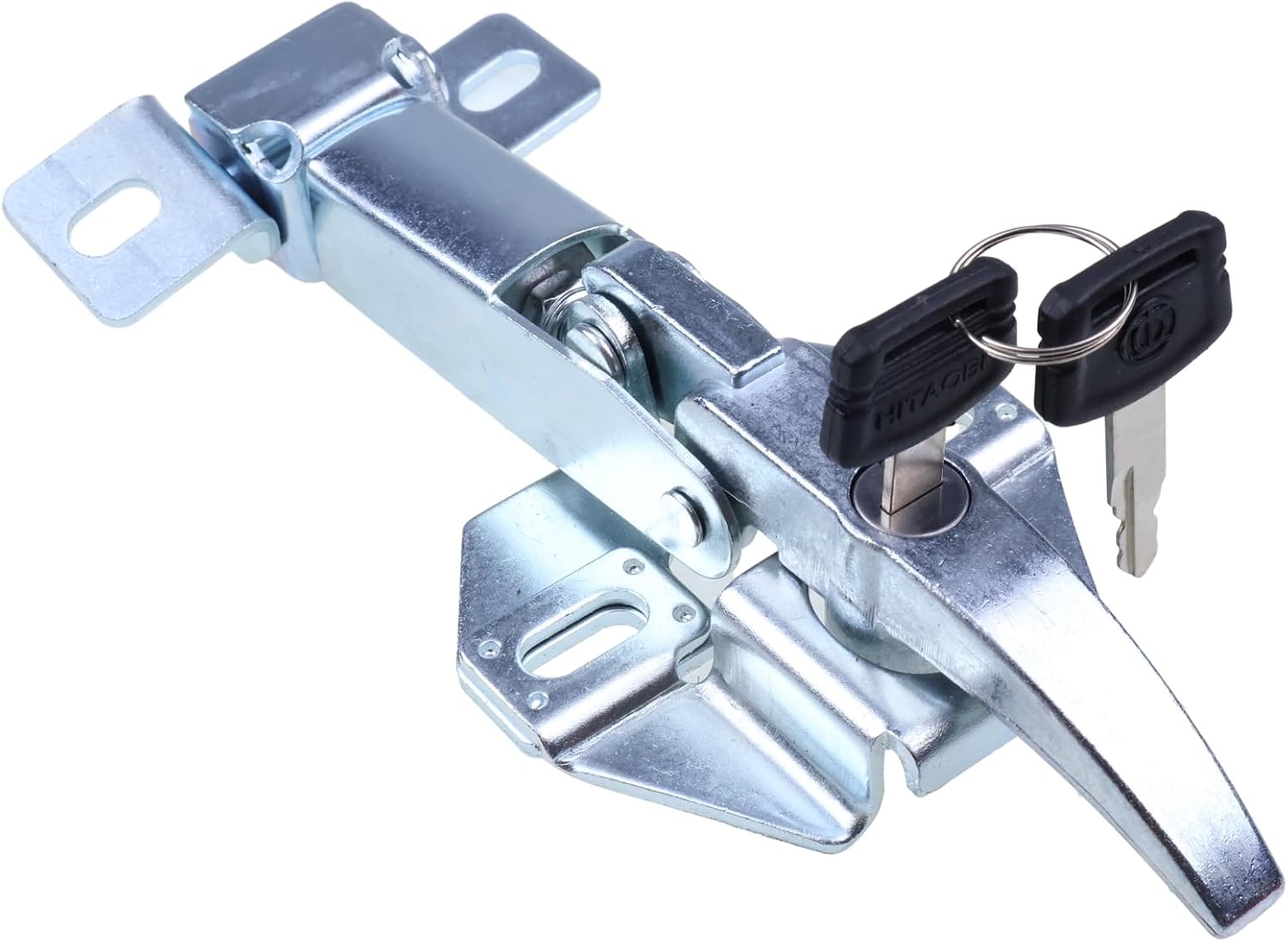 Solarhome Catch Engien Cover Hood Lock with 2 Keys 4361455 4377519 4429044 Compatible with John Deere 180 210 290D 160LC 290GLC 300GLC Hitachi IZX200 EX200-5 ZAX200 EX120-5 EX100-5 EX130H EX130K
