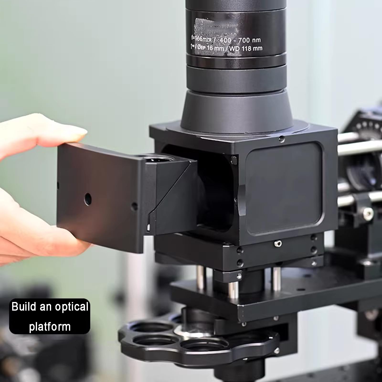 Modulo cubo di fluorescenza per microscopio, modulo in lega di alluminio a sgancio rapido con tubi lenti SM1 e sistemi a gabbia da 30 mm, filtro non incluso