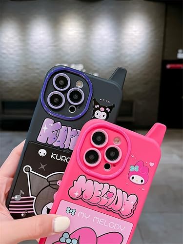 Miniatura 4 de Funda protectora de pantalla extra HD para iPhone 13 de 6.1 pulgadas, funda protectora de dibujos animados de gatitos con espejo de maquillaje,