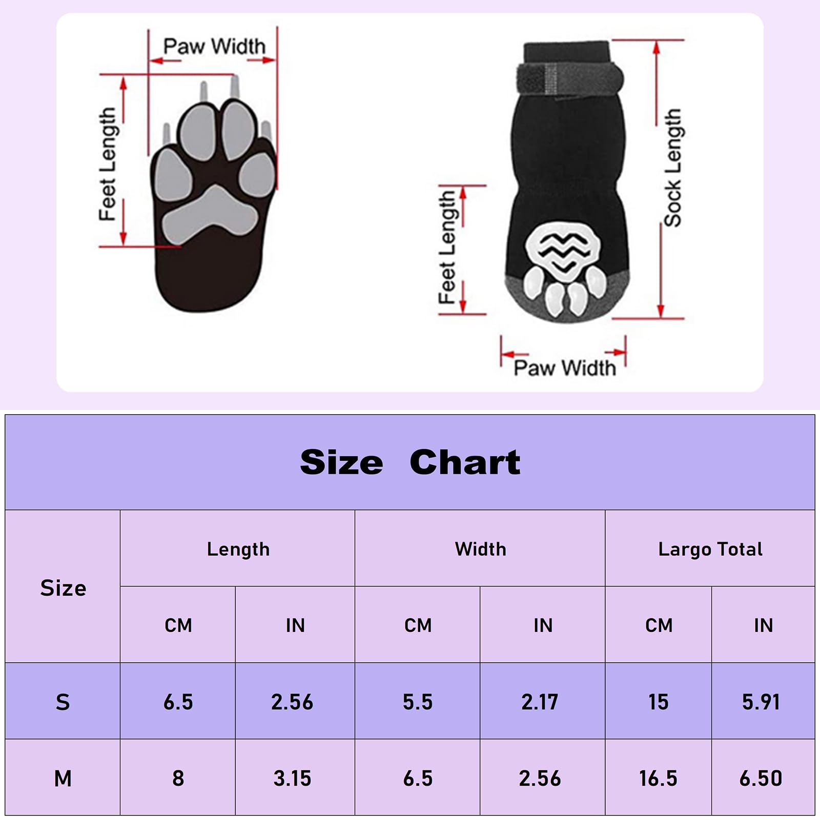Calzini Antiscivolo per Cani con Cinghie Regolabili Protezioni per Zampe di Cane con Impugnature per Evitare Che Le Scarpe del Cane Lecchino O Scivolino,Nero,L