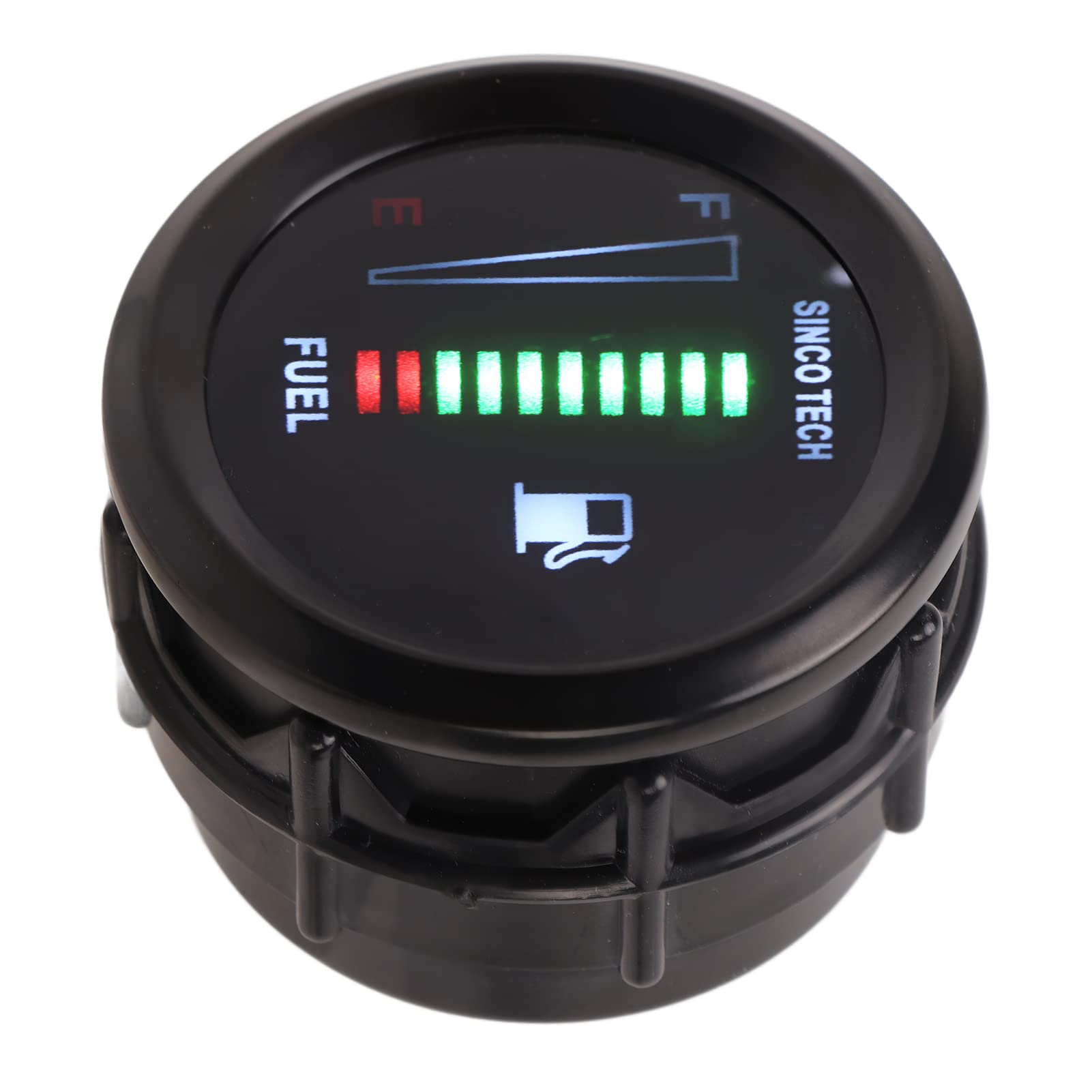 Wskaźnik Poziomu Paliwa, 52mm Wskaźnik Poziomu Paliwa Wskaźnik Miernika LED Migające Przypomnienie dla 8-18V Samochód Pojazd Motocykl