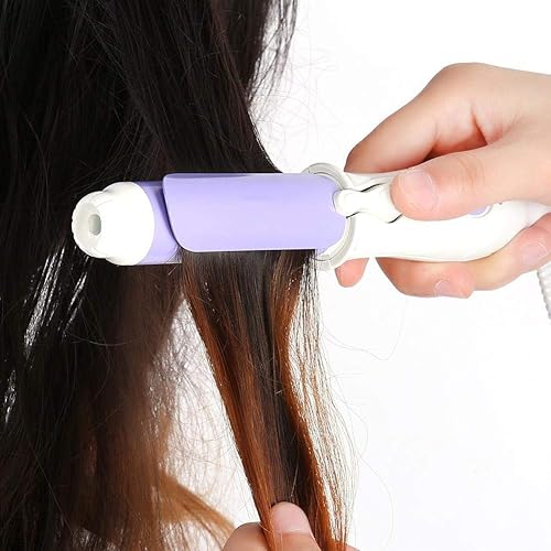 Miniatura 3 de Rizador de pelo, juego de varita de rizador, mini racimos rizadores portátiles de cerámica rizador de pelo ondulado (Star Bear Purple)