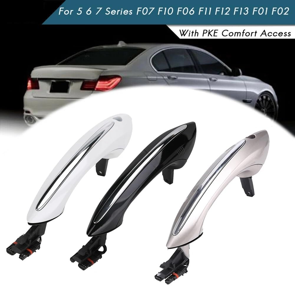 Türgriff Verkleidung Für BMW 5 7 Serie F07 F10 F11 F01 F02 520 525 530 535 51217231931 Vorne Hinten Auto Außen Komfort Zugang Keyless Go Tür Griff(RR Rear Right Side,White)
