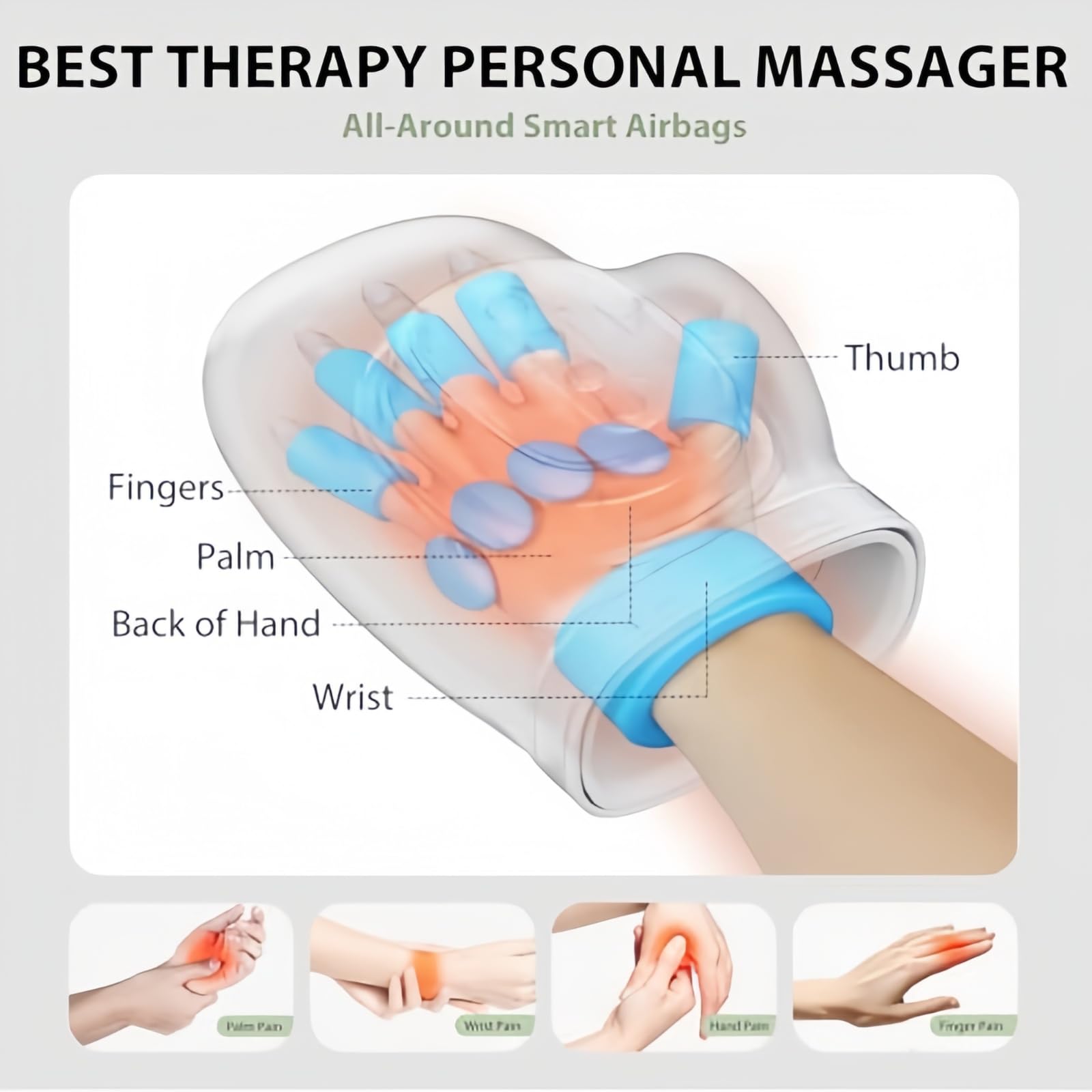 Wärme-Handmassagegerät,3 in 1 Handmassagegerät– mehr Leichtigkeit für müde Hände,CalmHand | Keine steifen Finger, kein Kribbeln, kein nagendes Schmerzgefühl mehr. (B)