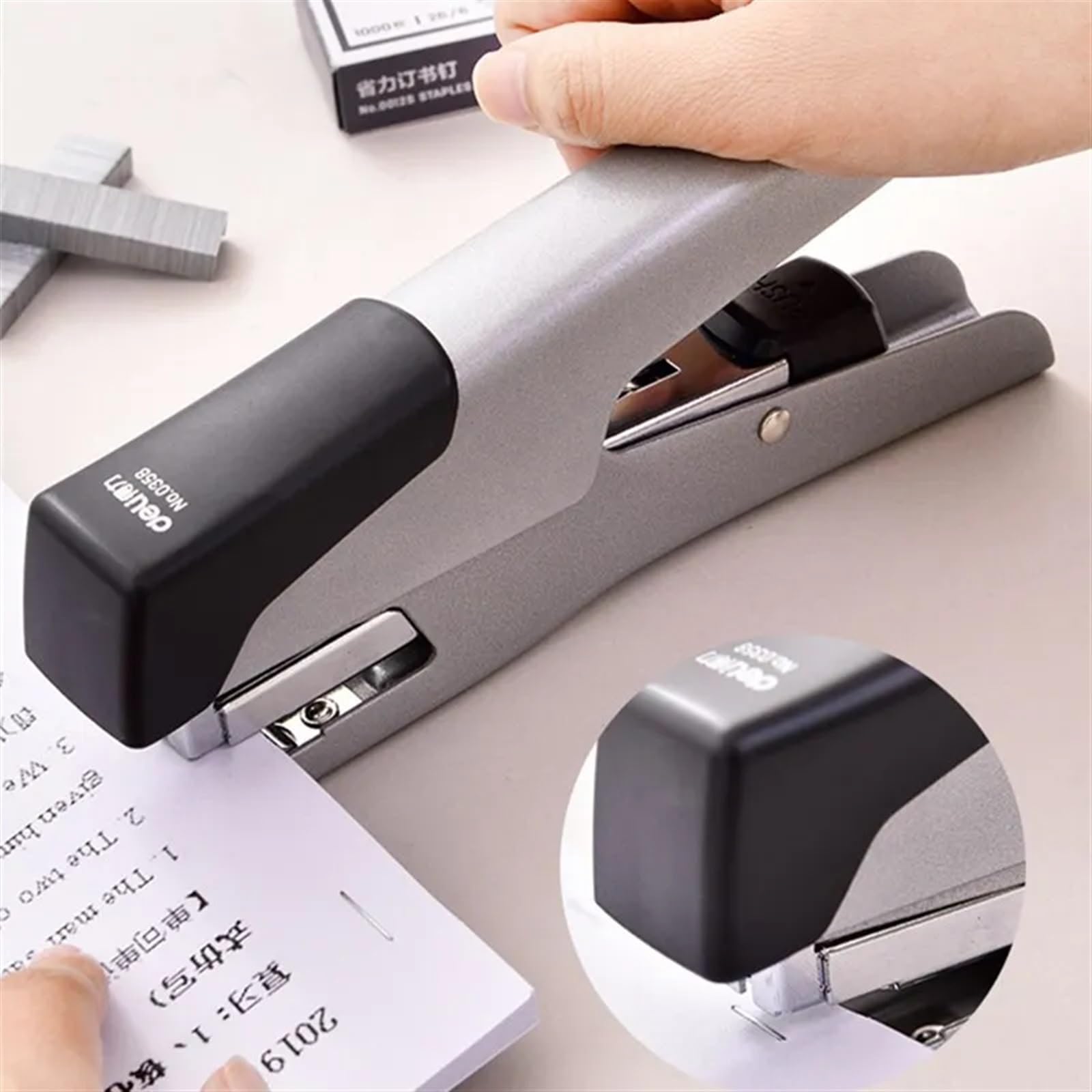 Agrafeuse Aneautre à main-d'œuvre à main 24/6 Agraflures universel Bureau de fourniture Étudiant Student Student Business Manual Binding Tool Agrapheuse (Color : White)