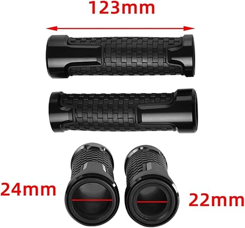 Miniatura 2 de WINVOX Manillar de motocicleta de 78 pulgadas 0.866 in, mango universal, agarre de manillar para Yamaha MT03 MT 03 2015-2021 Accesorios con logotipo