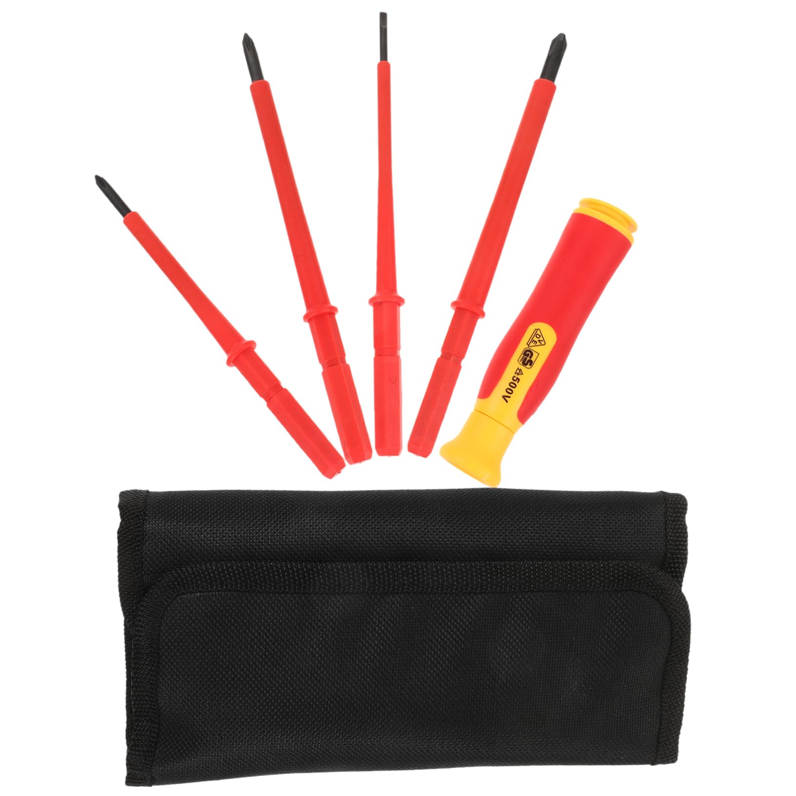 Tofficu 5 Set Cacciaviti Isolati per Elettricisti Kit Completo Elettrici per Riparazioni Domestiche e Lavori Elettrici Valigetta Inclusa Utensili Pratici e Sicuri per Ogni Occasione