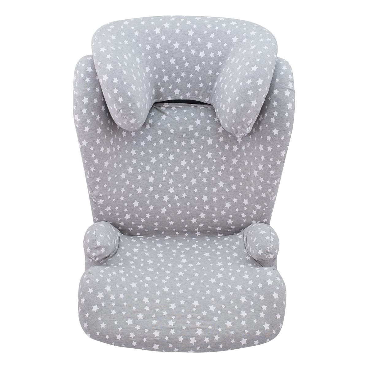 JYOKO KIDS Bezug kompatibel mit Britax Romer Kidfix, aus Baumwolle (Romer Kidfix, WHITE STAR)