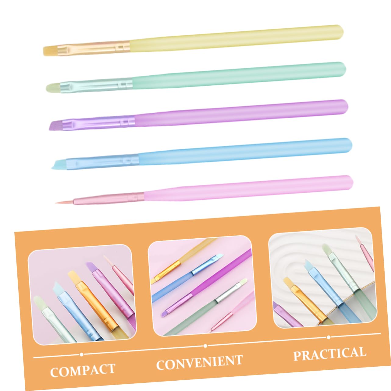 Healvian 25pezzi Pennelli Per Nail Art Professionali Strumenti Per Manicure e Decorazione Unghie Gel Facili Da Usare e Duraturi Perfetti Per Uso Domestico e Salone
