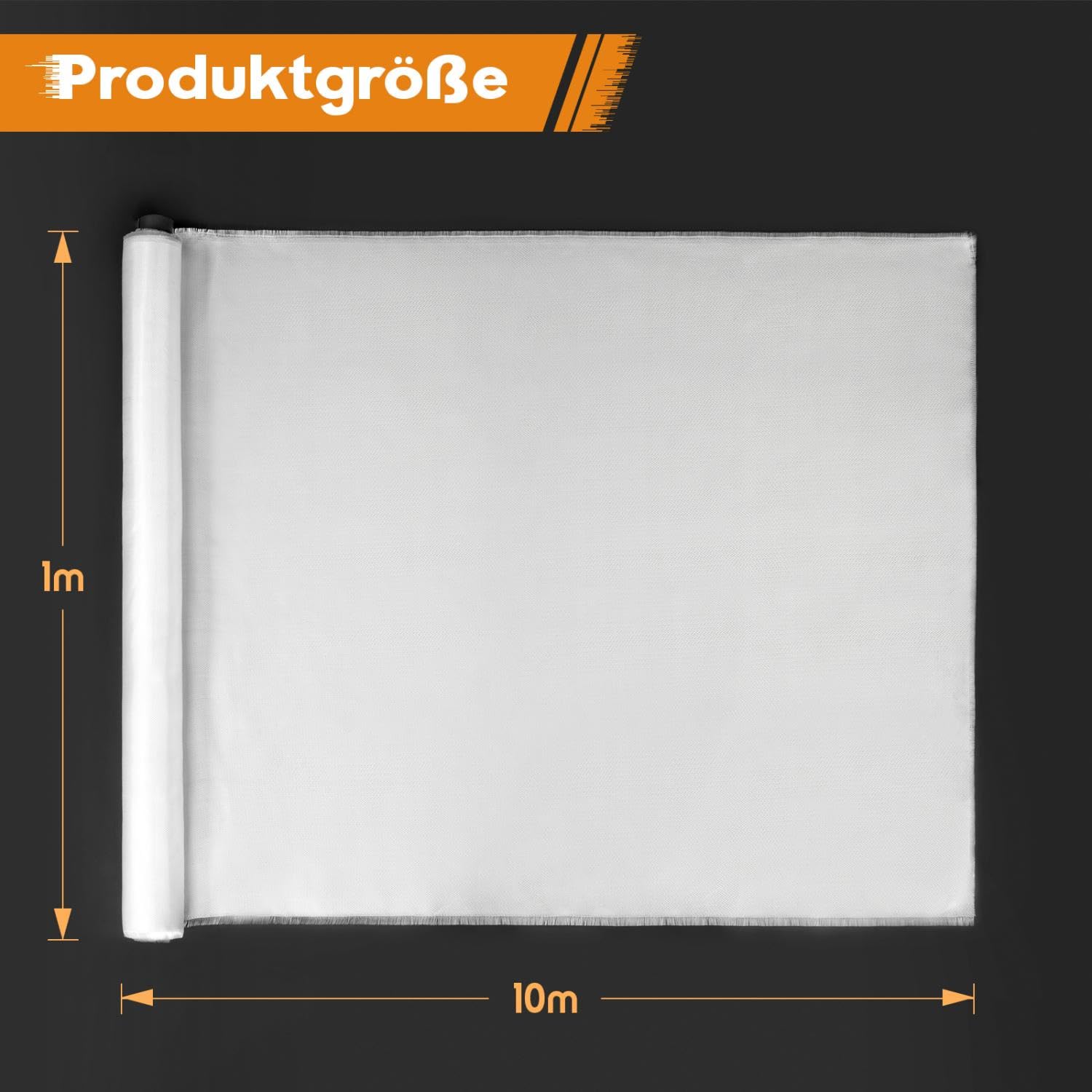 MYOYAY Papier peint en fibre de verre, pour résine époxy et résine de polyester, pour renfort, 10 m x 1 m, universel, en fibre de verre, stratifié, pour bateau, piscine, baignoire