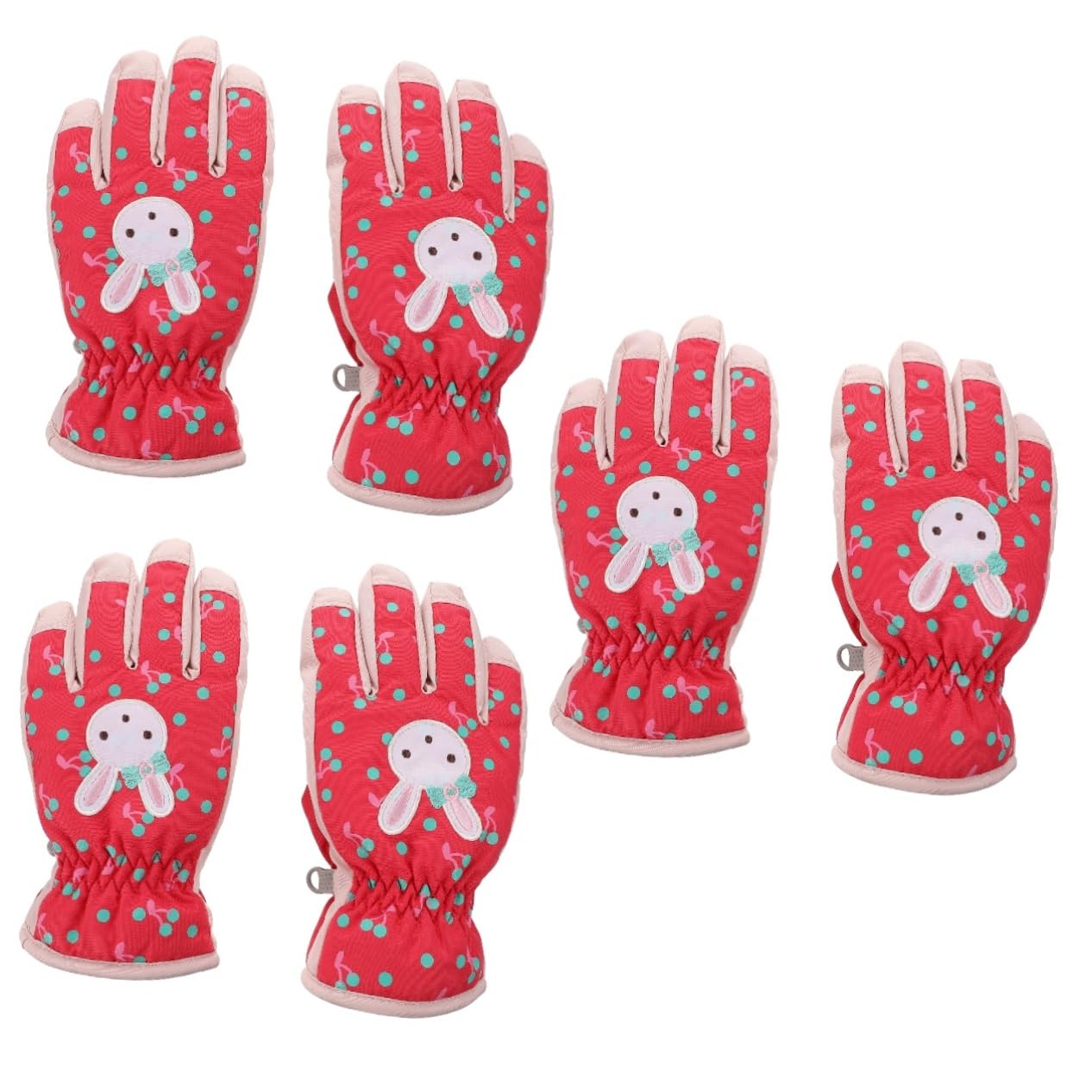 ABOOFAN 3paare Junge Mädchen Winter Skihandschuhe Winddicht Und Warme Schneehandschuhe Für Mädchen Elastische Bündchen Für Outdoor-aktivitäten Im Schnee
