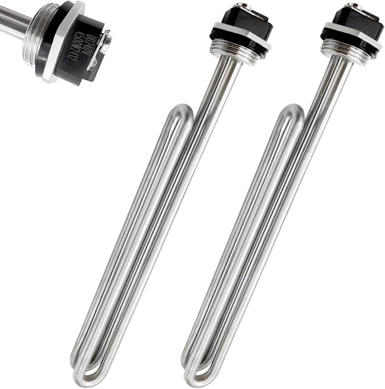 02582 240V 4500 Watt Water Heater Element, Fits as Rheem, AO Smith, 2Pcs | Foldback Type Universal Screw-in for Most Models as GE, Kenmore, Maytag, Whirlpool