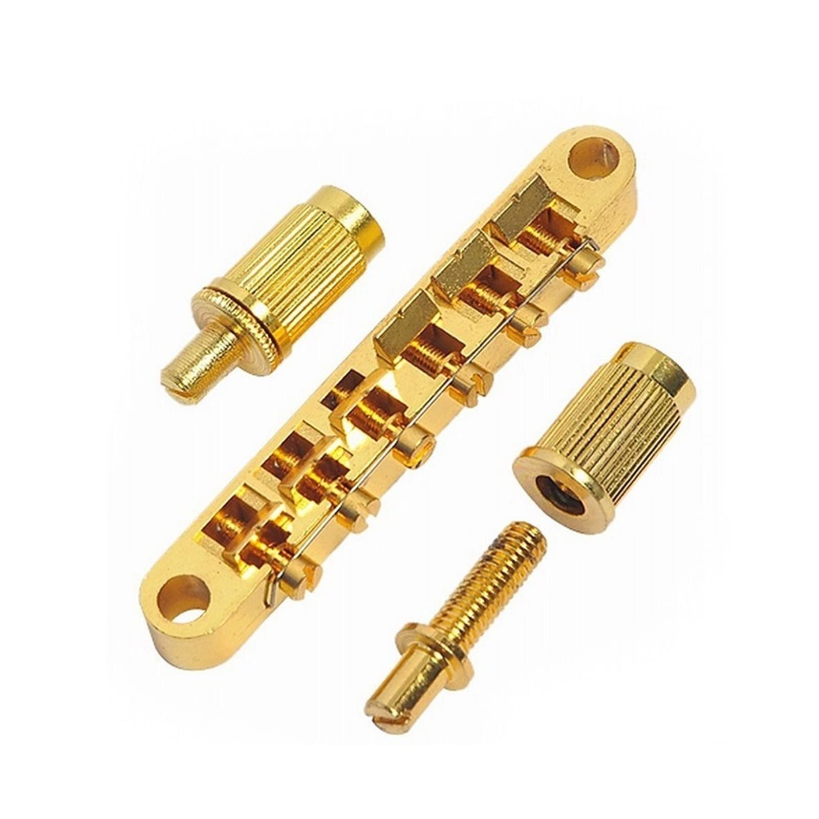 Puente de Guitarra Piezas Puente De Guitarra Puente De Bloqueo Tailpiece Gold Set para Guitarra Eléctrica LP Guitarra Eléctrica