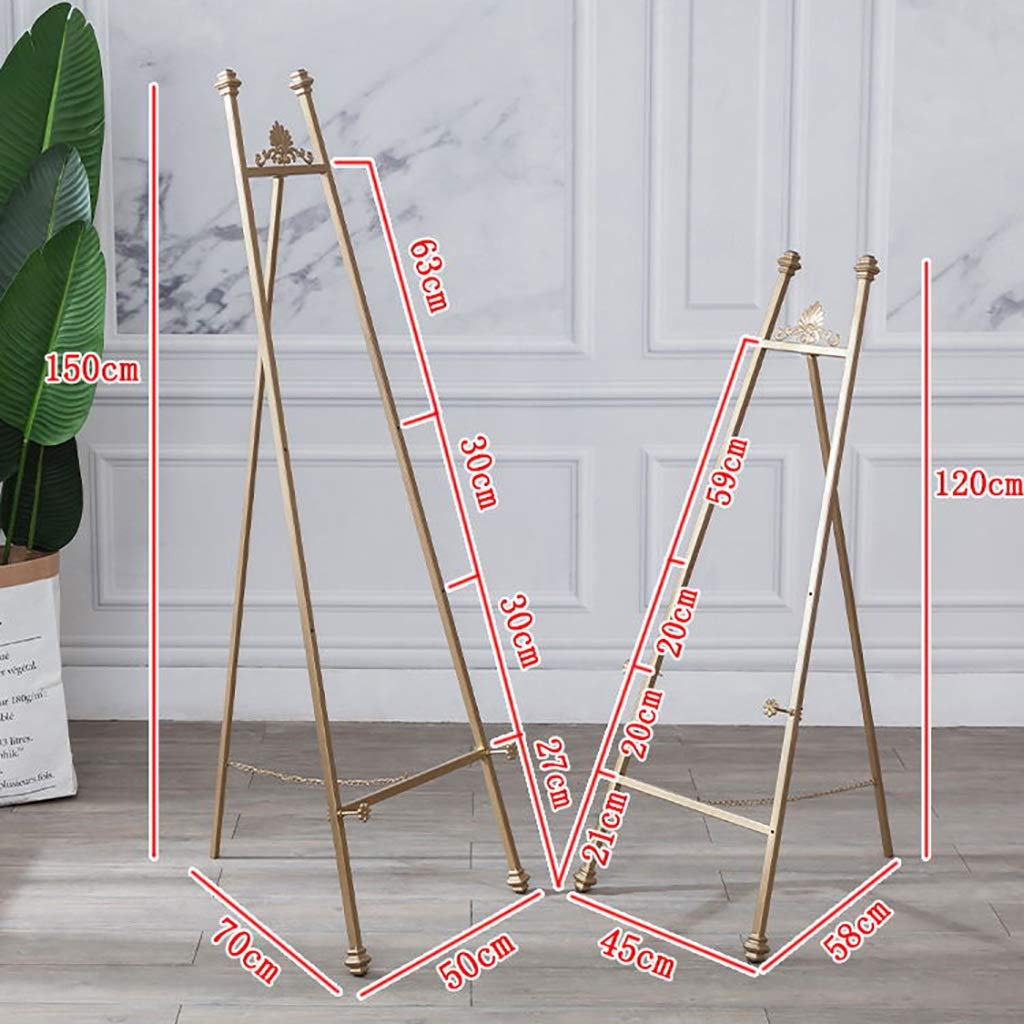 Caballete De Metal Resistente Y Duradero, Trípode Portátil, Telescópico con Altura Y Ángulo Ajustables, Ideal para Ferias Comerciales, Pintura, Carteles, Etc., Color Blanco, 120 Cm.