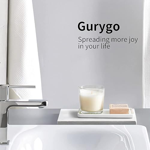 Miniatura 48 de Gurygo Paquete de 2 bandejas de baño de 6 pulgadas para mostrador, bandejas de tocador de cerámica para baño, bandeja rectangular pequeña