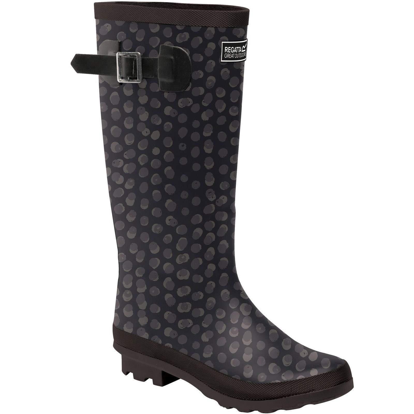 Regatta Womens Ly Fairweather II BlkAnimalPrt EU42/UK8 Black