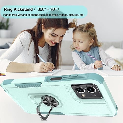 Miniatura 10 de for Motorola G Stylus 5G 2023 Case with Tempered Glass Screen Protector,Heavy-Duty Tough Rugged Phone Case Cover with Ring Holder Kickstand for Moto