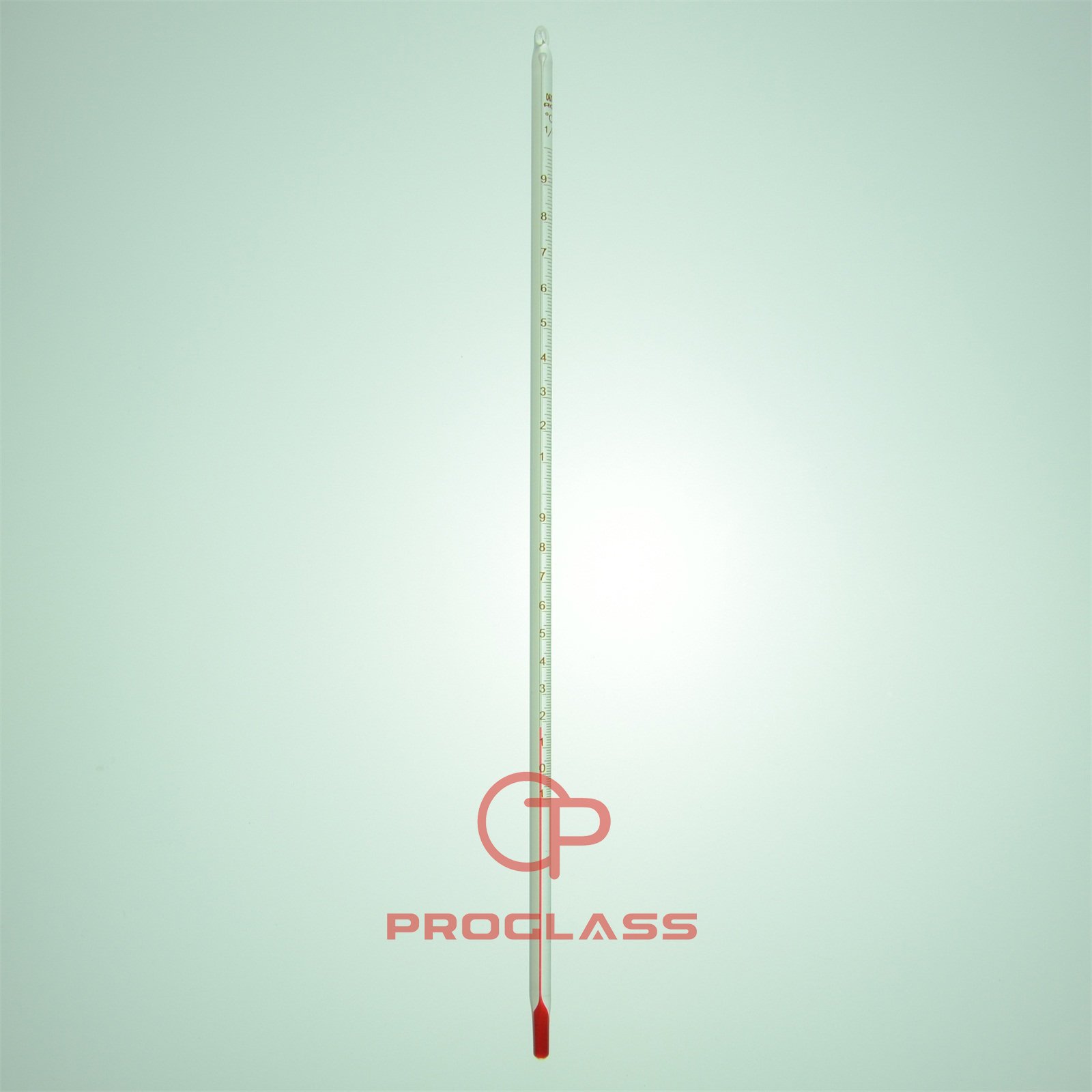 Proglass Glass Thermometer -20~100C,6mmOD,300mm Length,Clear