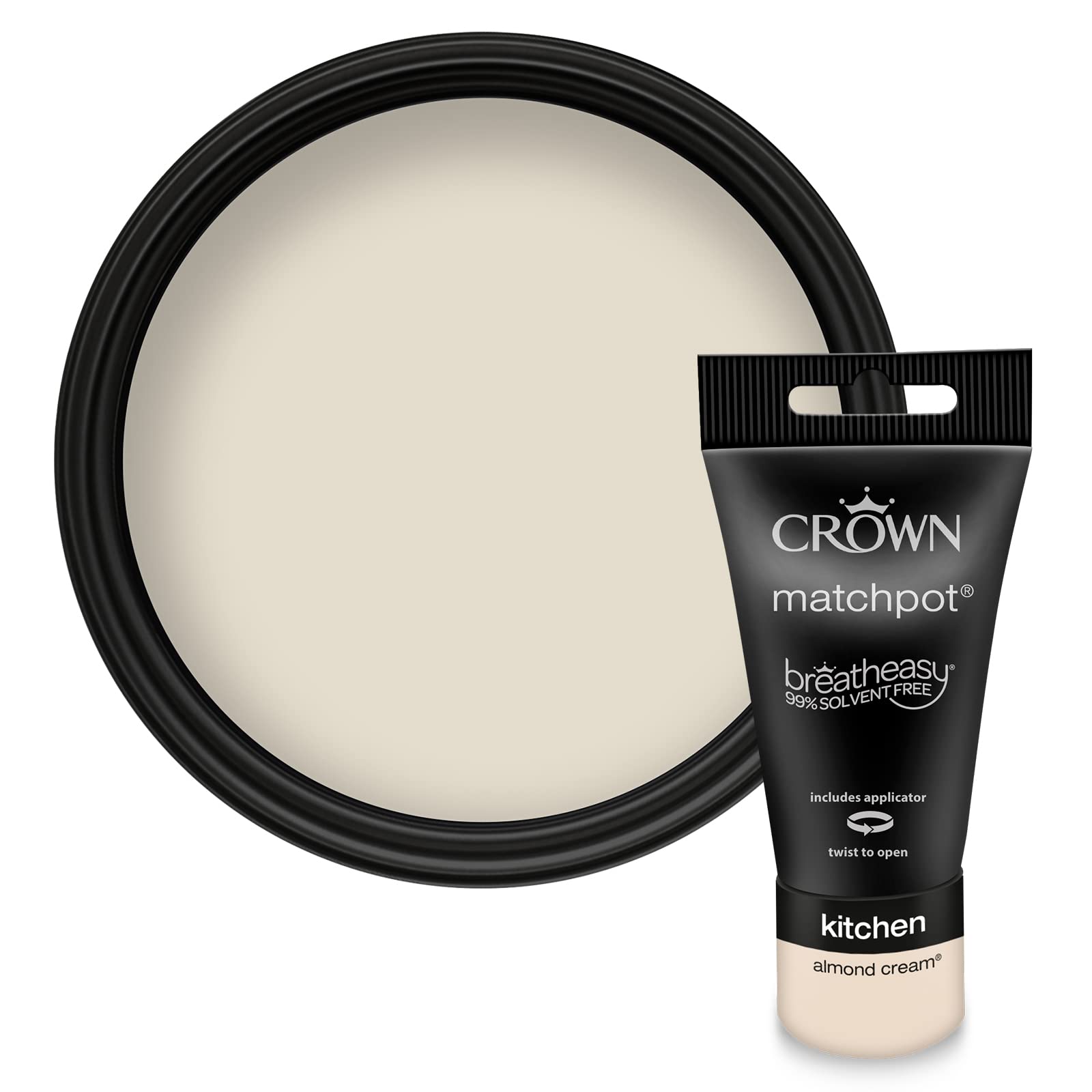 Crown Easyclean Kitchen Matt Emulsion 40ml Sample - Almond Cream