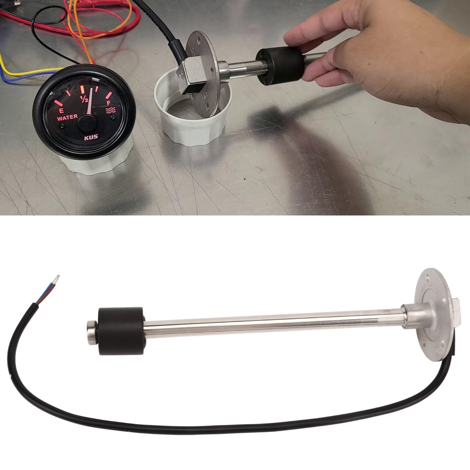 RYSJM Sensor Nivel Sensor De Nivel Universal Para Tanques De Agua O Combustible - Barco, RV, Auto, Rangos 0-190 Ohmios Y 240-33 Ohmios, Múltiples Longitudes Medidor Nivel Agua RV