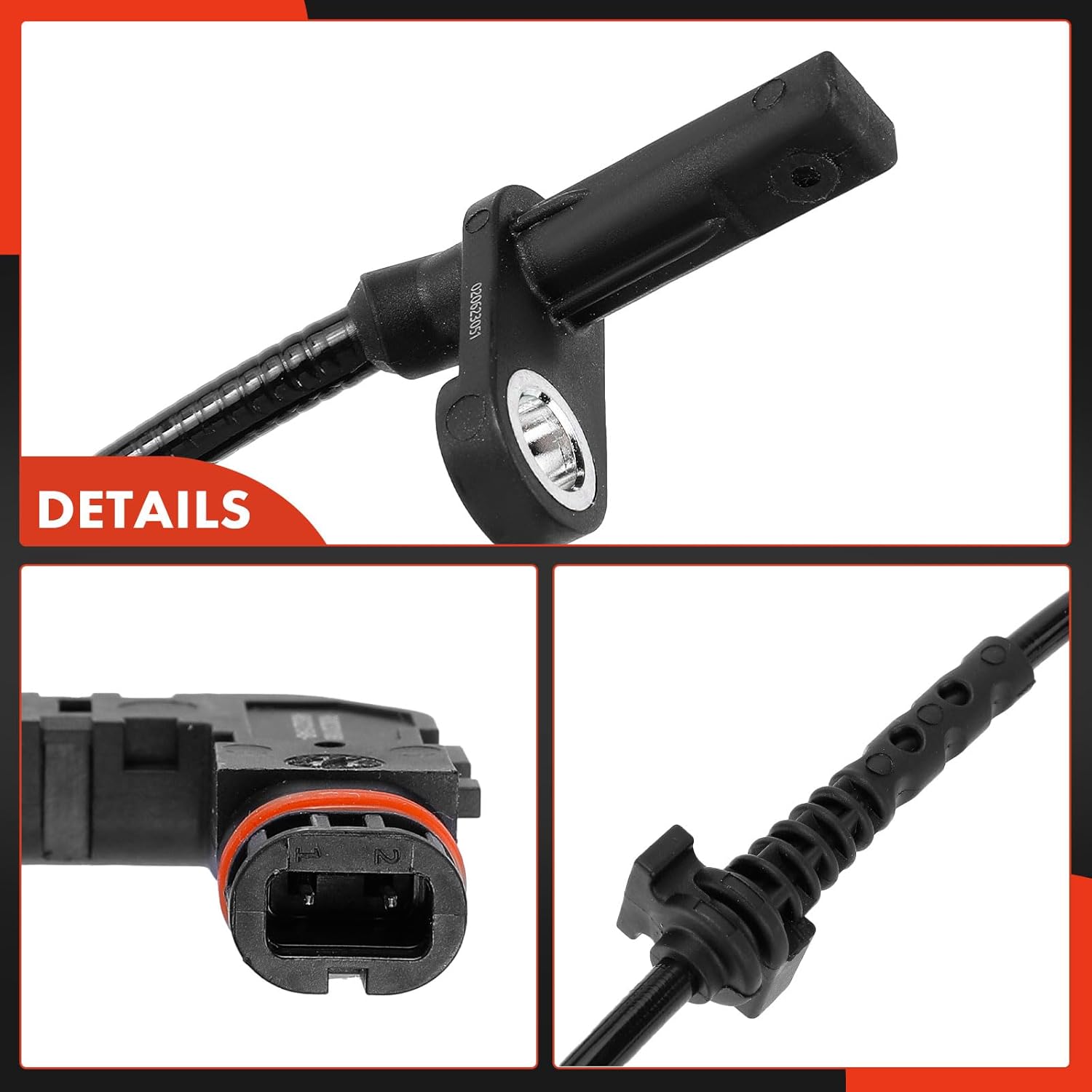 A-Premium 2PC Set Front ABS Wheel Speed Sensors Compatible with Mercedes-Benz 2012 S350, 2007-2013 S550, 2009-2014 CL550 - Front Driver & Passenger Side, Replace# A2215400517